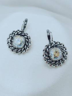 "Соренто"  серьги в серебряном покрытии из коллекции "Форсаж" от Jenavi с английским замком