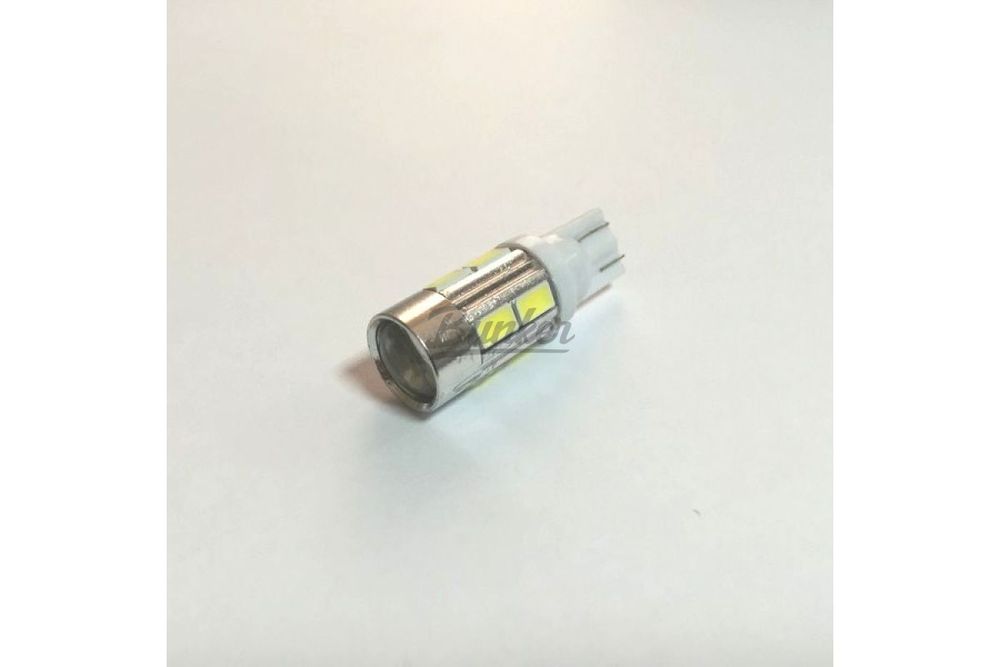 Светодиод T10 10SMD-5630 12V с линзой, (шт.)