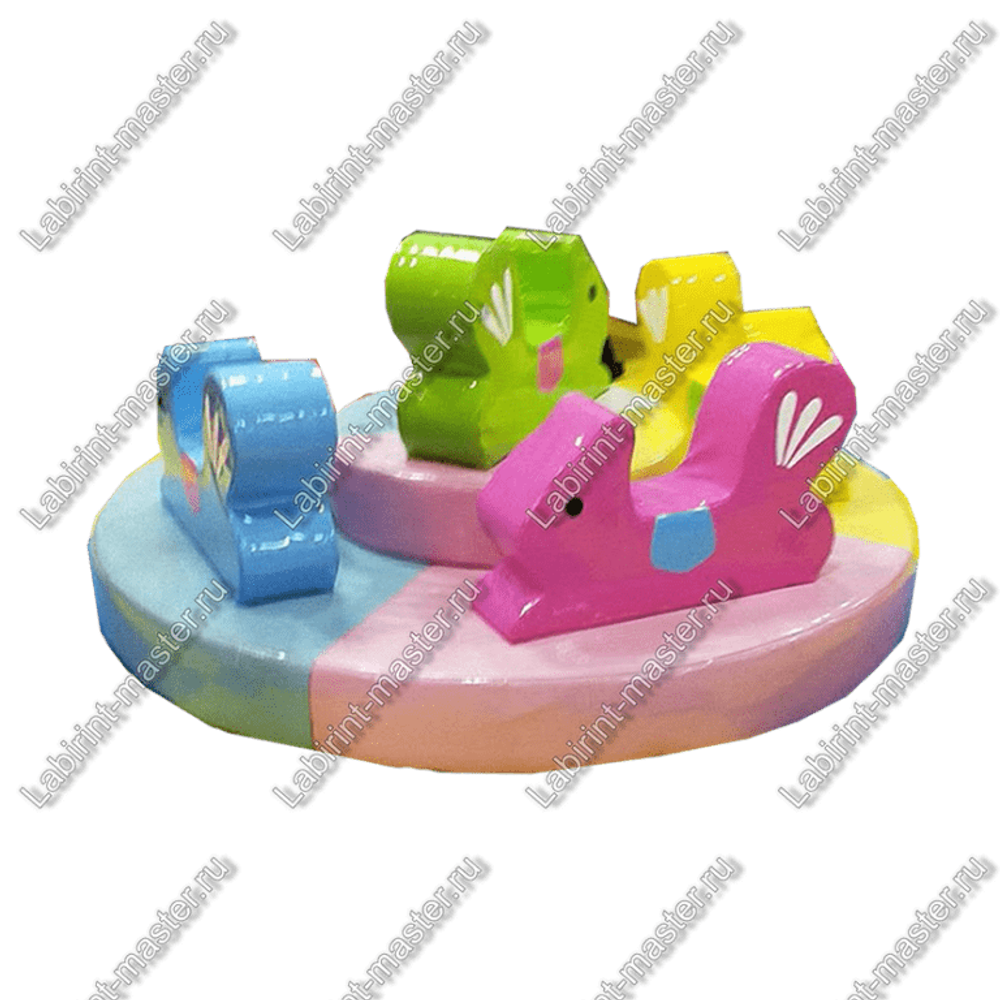 Электрическая карусель детская 4KIDS "В гостях у белки"