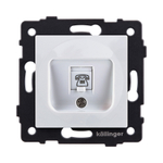Розетка телефонная RJ11, белый Kollinger REA-009WH для Aspekt, Eleganz, Reflex