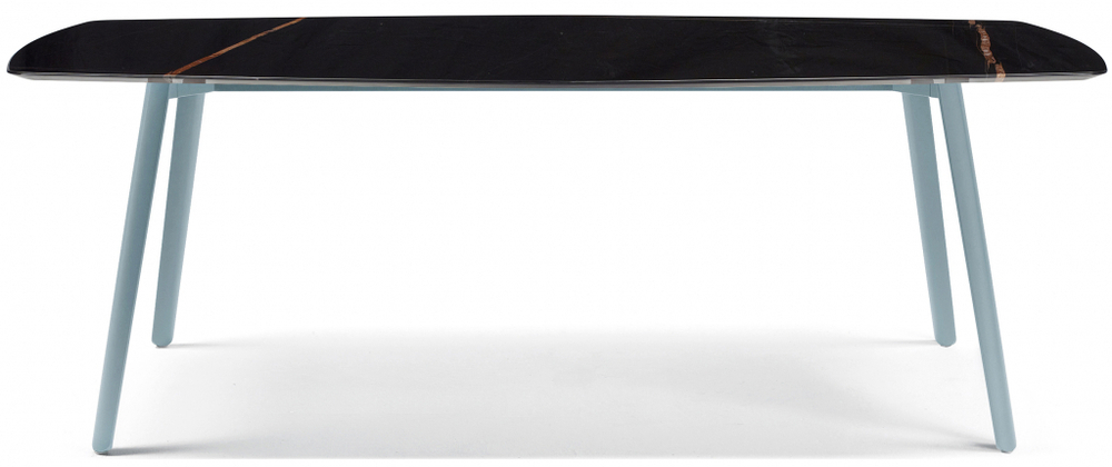 Стол мраморный Scab Design Squid M, голубой, черный мрамор Сахара Нуар