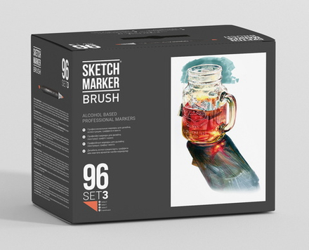 Набор маркеров SKETCHMARKER BRUSH '3' 96 штук в пластиковом боксе