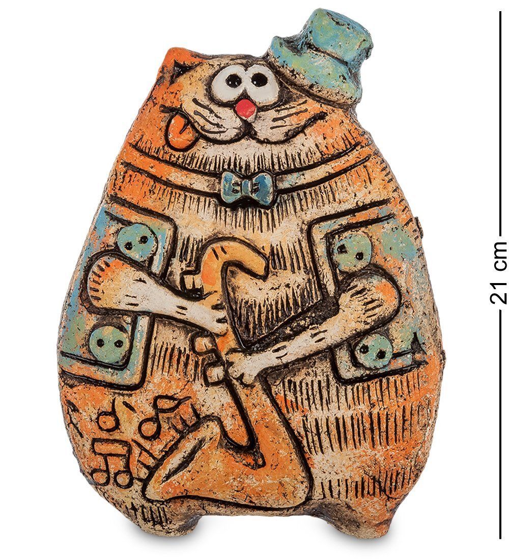 KK- 81 Фигурка «Кот Саксофон» шамот