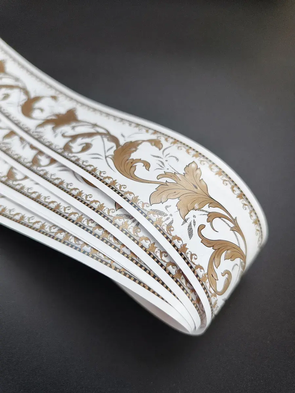 Бордюр для обоев бумажный 4 см окантовка лента белый