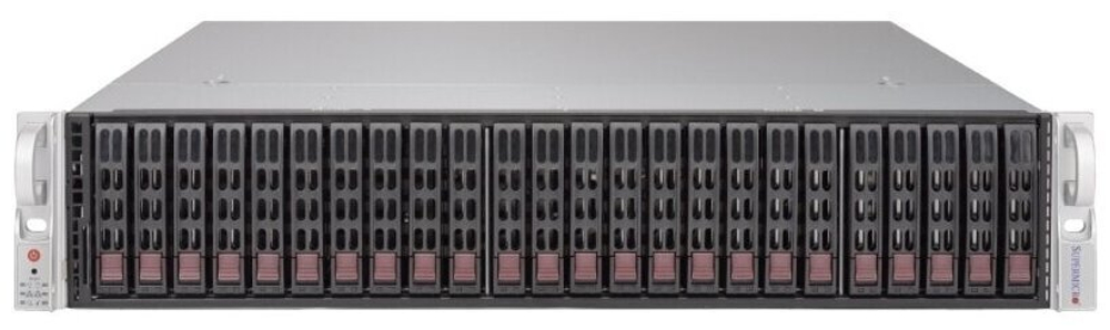 Сервер Supermicro SuperStorage 2029P-ACR24H без процессора/без ОЗУ/без накопителей/количество отсеков 3.5" hot swap: 24/1200 Вт/LAN 10 Гбит/c