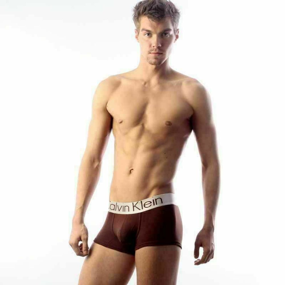 Мужские трусы боксеры Calvin Klein Boxer Steel Brown