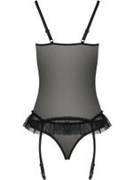 Корсаж с пажами и трусики Marcelle Casmir черный L/XL