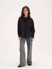 Рубашка из 100% хлопка "Уголь" женская