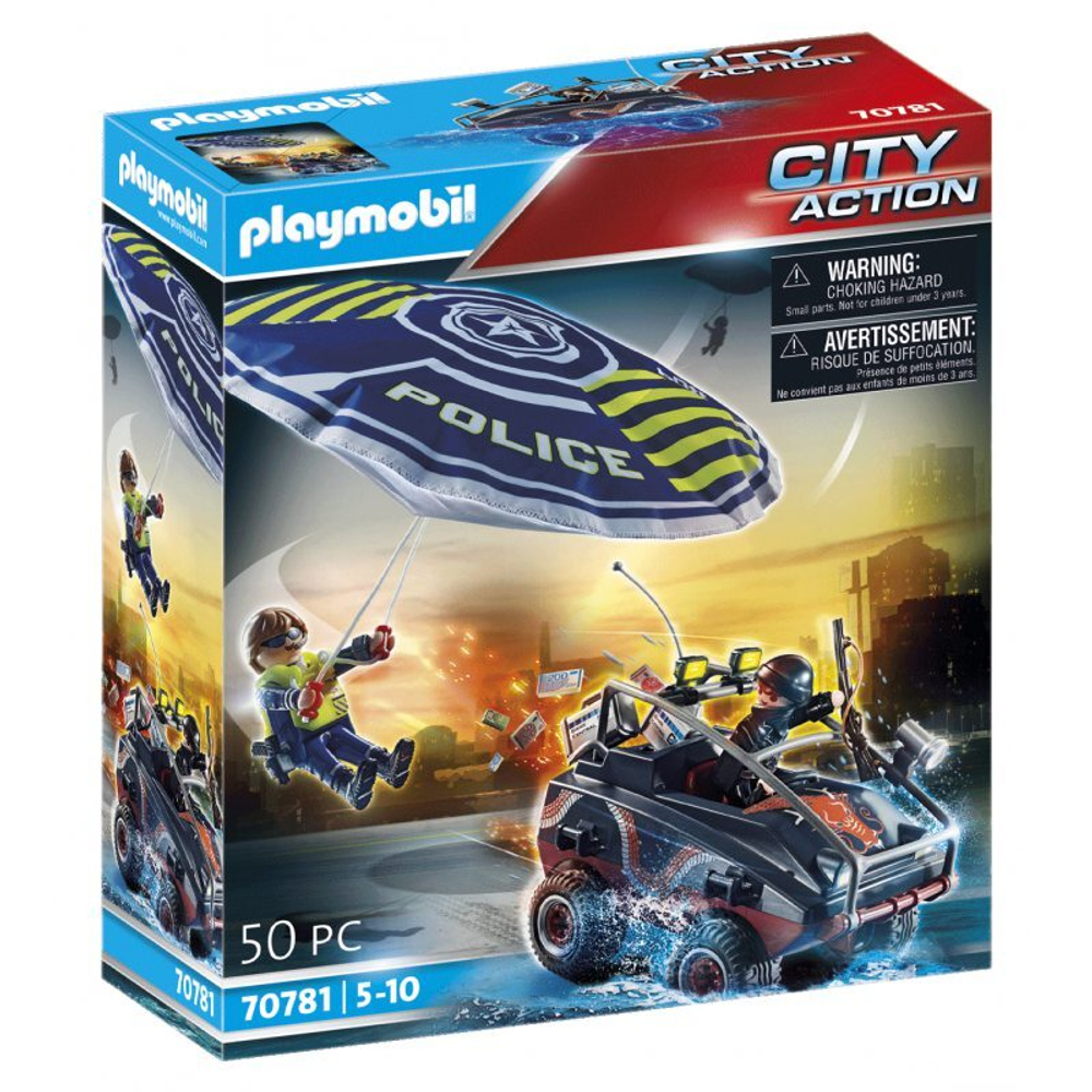Playmobil - Полицейский парашют: погоня за амфибией 70781