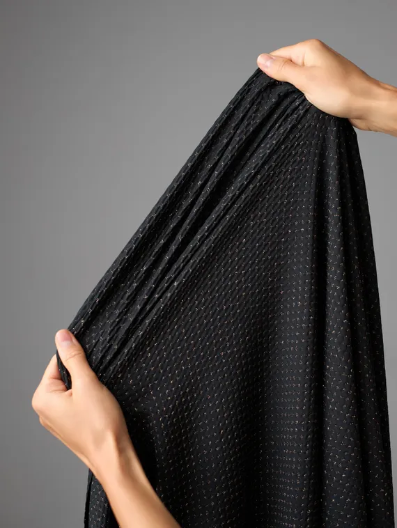 Микрофибра фактурная, жаккард, Турция, черный /золото