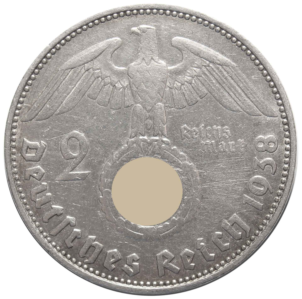2 марки 3 рейх 1938 год (J) VF