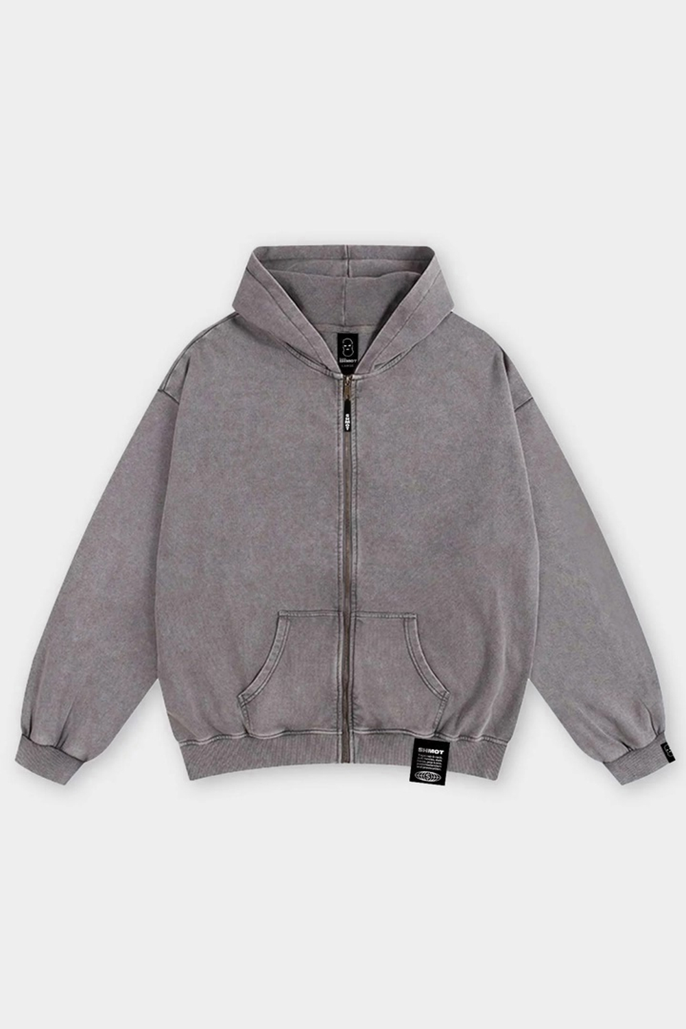Зиппер SHMOT BLANK, GARMENT DYE, Cерый