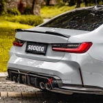 Карбоновый диффузор заднего бампера со стоп-сигналом для BMW M3 G80/G81 2020+ / M4 G82/G83 2021+ БМВ