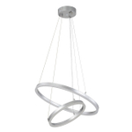 Подвесной светодиодный светильник 66Вт, 4816Лм, 3000-6500К, Ra>80, плавная регулировка мощности, изменение цветовой температуры, ночник, управление со смартфона, металл/акрил, серебро