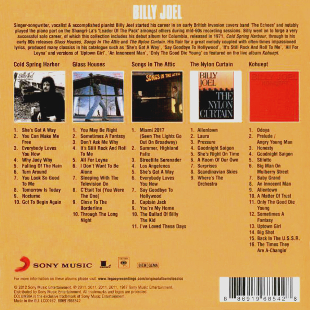 Billy Joel / Original Album Classics (5CD)