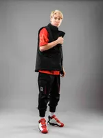 Джоггеры Jogger Street Black Jam Red Pocket