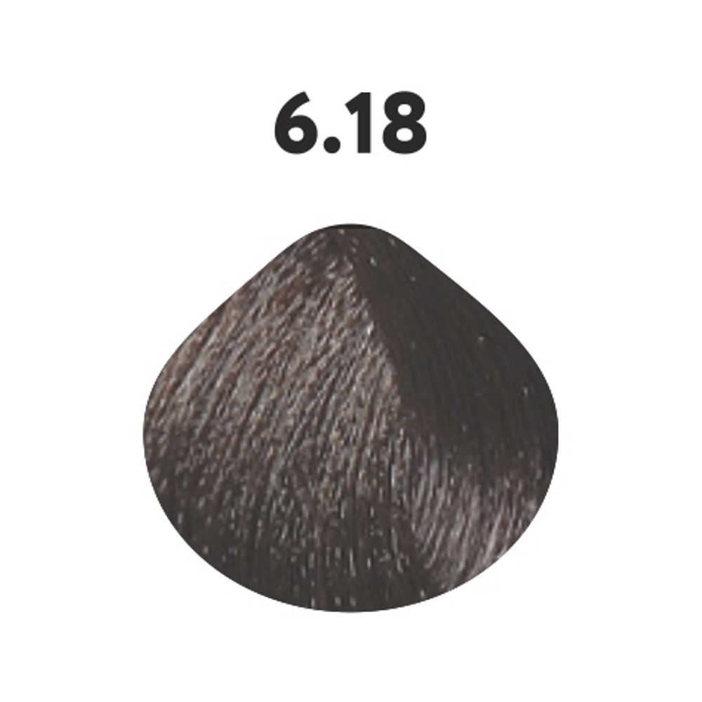 6.18 крем-краска KAARAL Baco Color Collection темный блондин пепельно-коричневый - 100 мл.