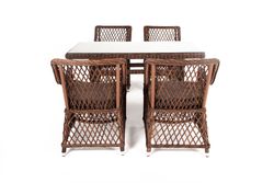 "Латте–140 L" обеденная группа плетеная, цвет коричневый