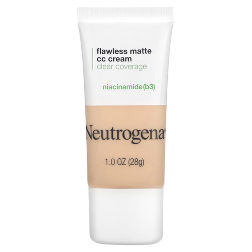 Neutrogena, Flawless матирующий CC-крем, прозрачное покрытие, 1.0 оболочка, 28 г (1 унция)