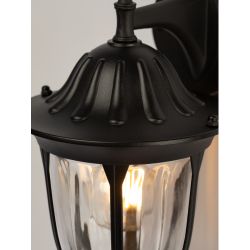 Светильник уличный настенный ЭРА «Галатея» GBW-105-1-BL-0380 230В Е27 IP54 чёрный вниз | Садово-парковые светильники