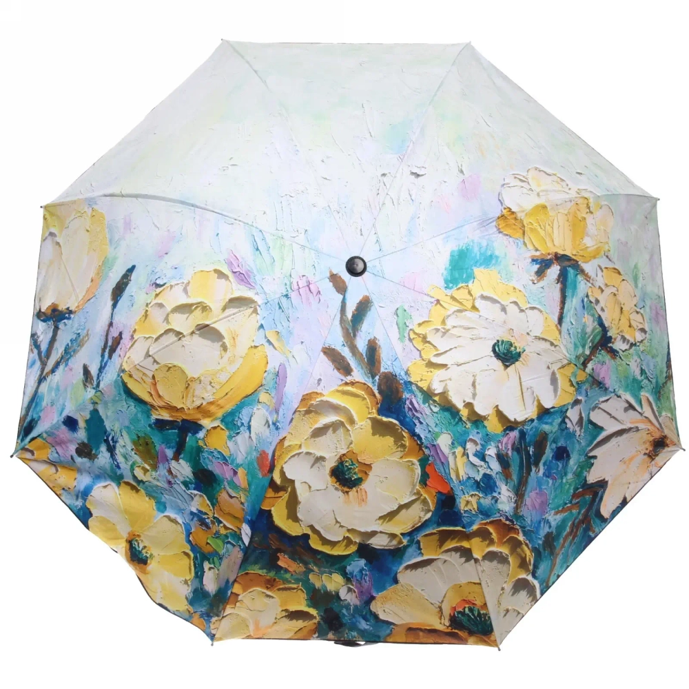 Зонт механический ветроустойчивый, матовая ручка «BESTzontik - ampir», микс 3 дизайна, длина 25см, d-110см