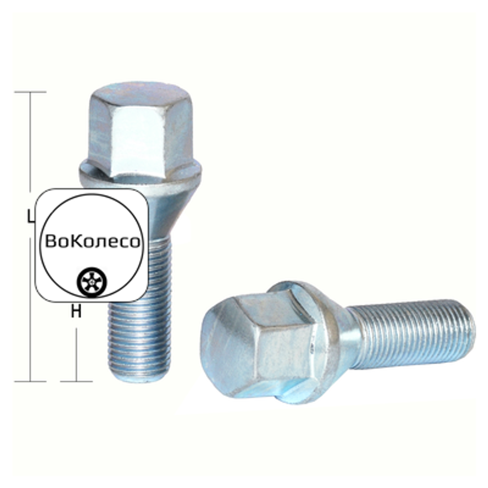 Болт M14x1,5 (53/ 28) hex17 конус цинк S-966