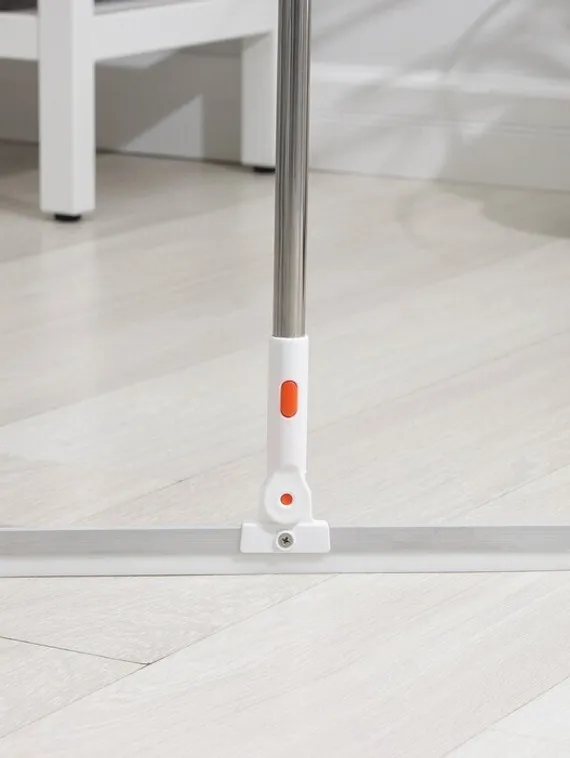 Водосгон для пола Доляна, силиконовый поворотный сгон 37 см, черенок из нержавеющей стали 74-124 см