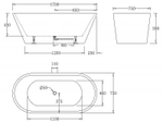 Акриловая ванна BelBagno 170x75 BB61-1700-W0 без гидромассажа