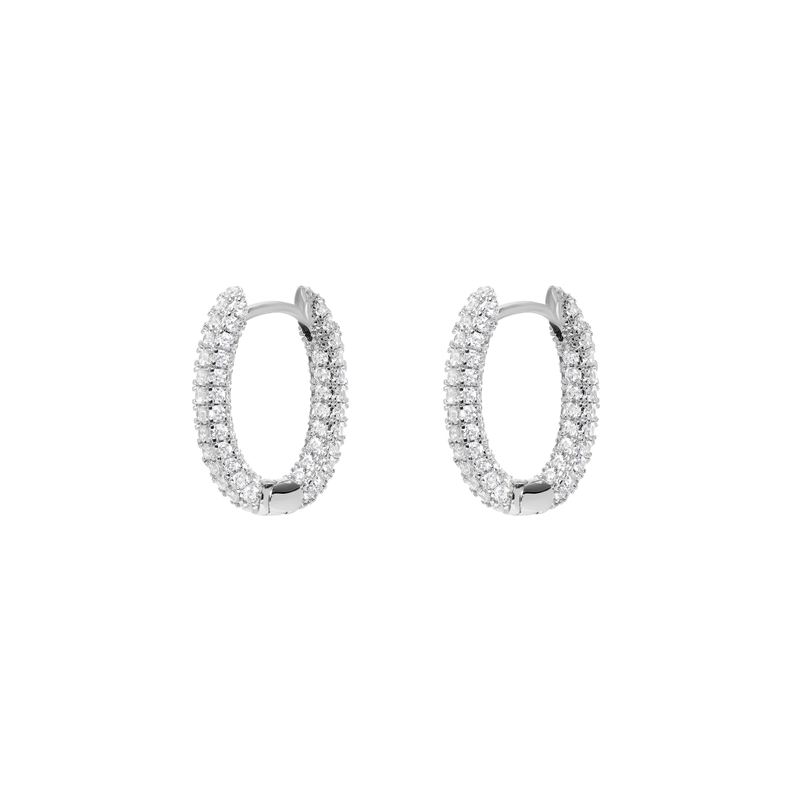 Серьги-кольца Блестящее Ю Амальфи – Серебро