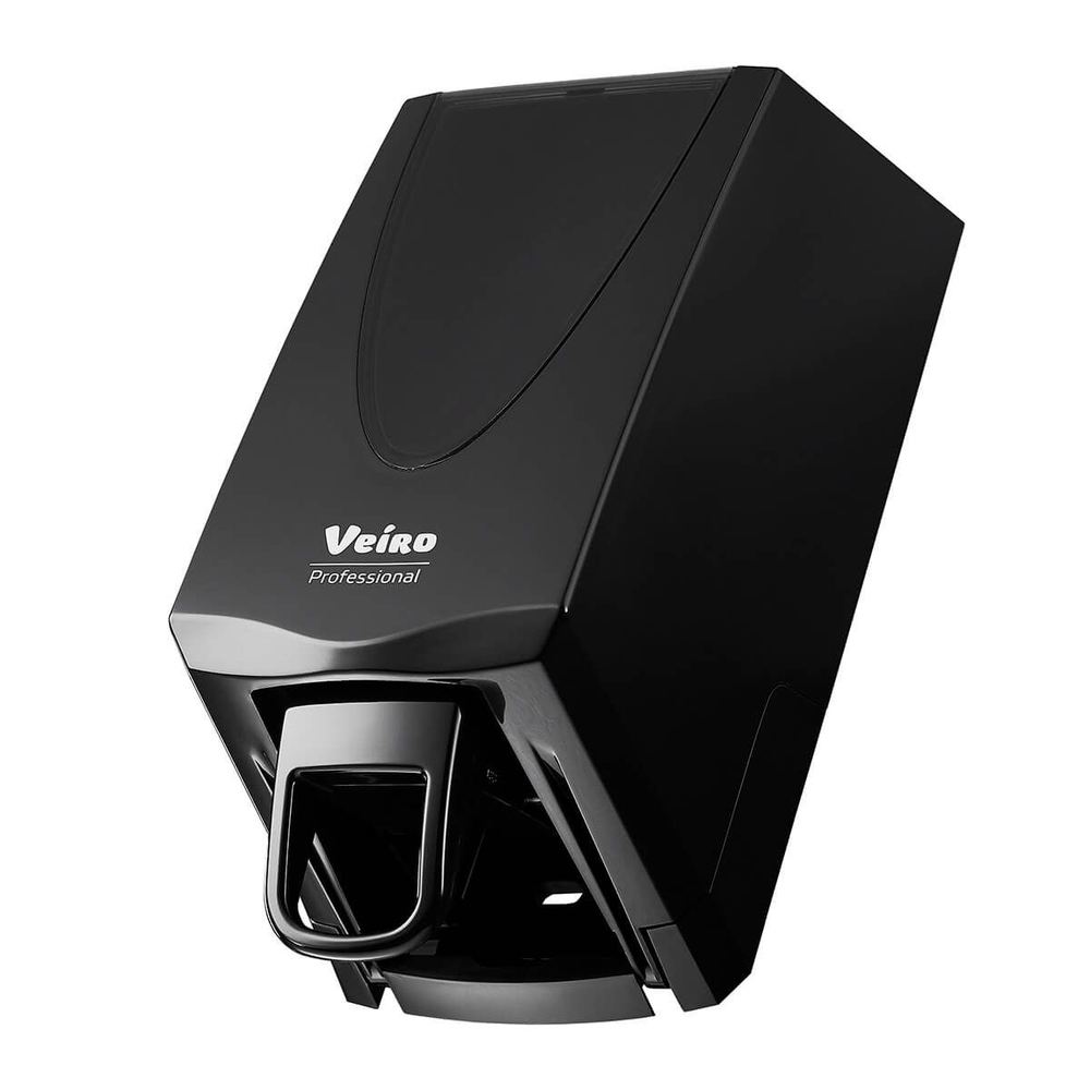 Пластиковый диспенсер для жидкого и пенного мыла в кассетах Veiro Savona Black (объём 800 мл)