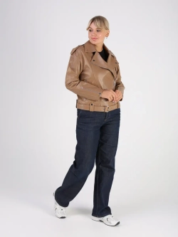 Кожаная куртка демисезонная косуха оверсайз