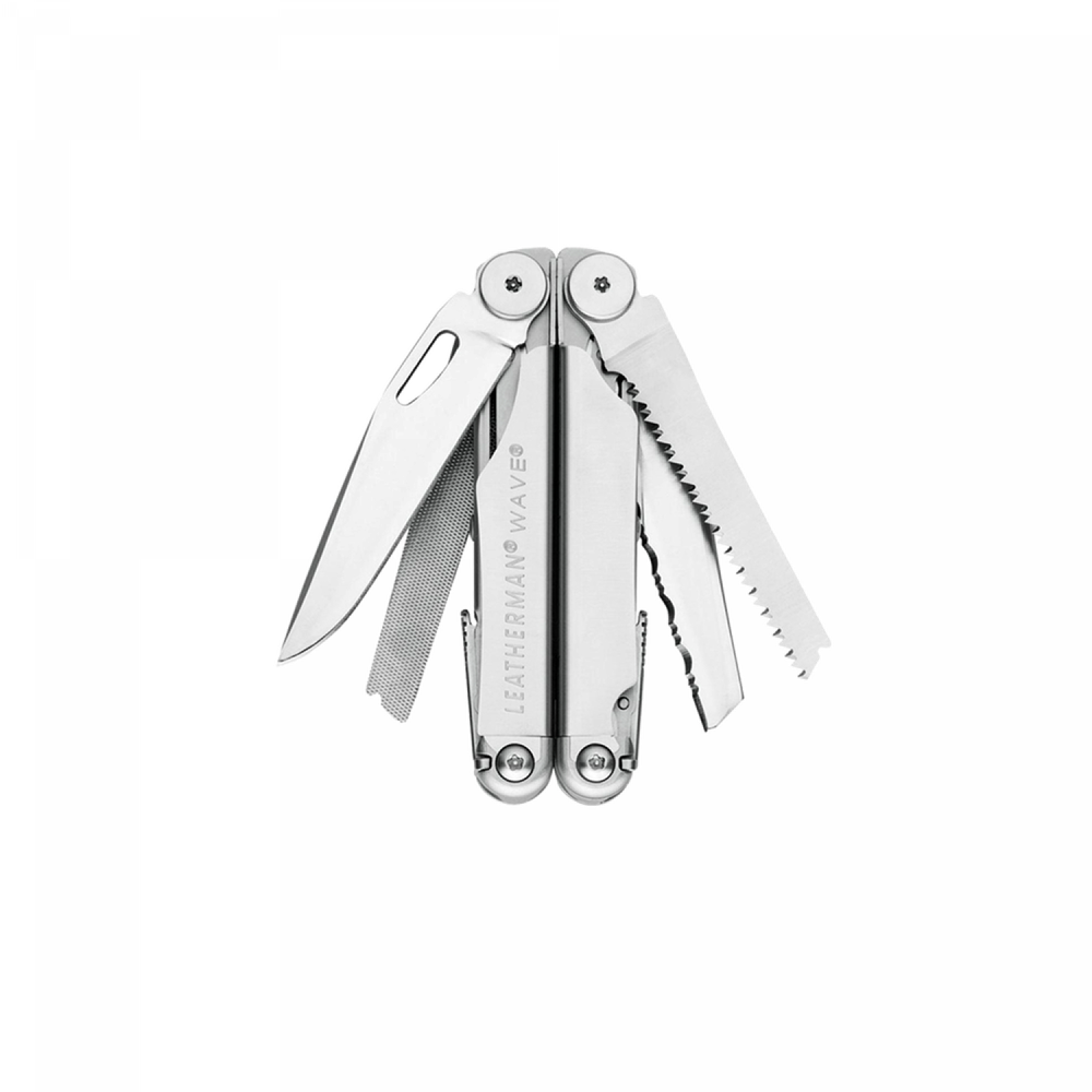 Мультитул Leatherman Wave Plus, 18 функций, стальной, нейлоновый чехол