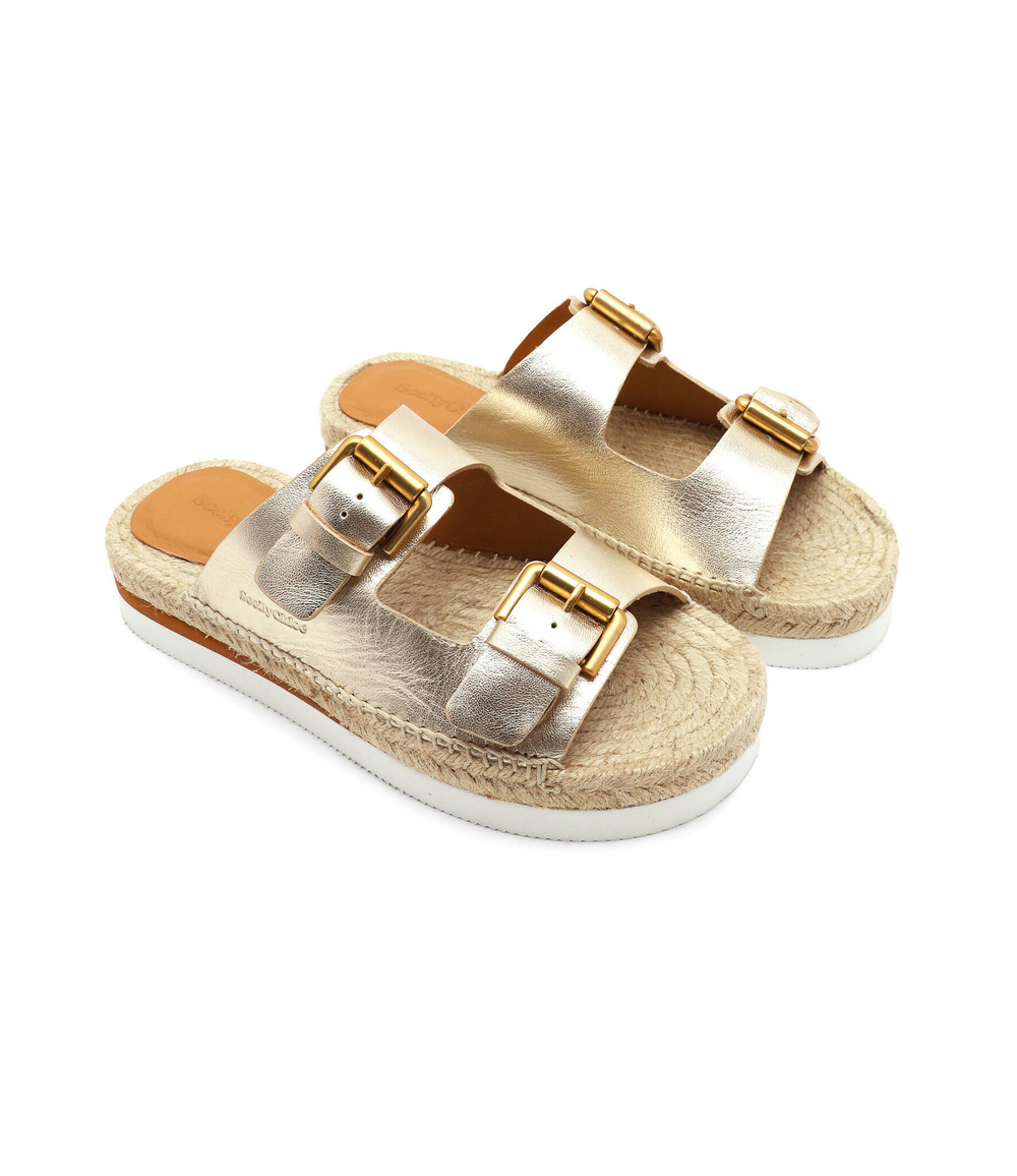 Шлепанцы кожаные glyn See By Chlo\u00e9 - золотой(SB38141A 17010)