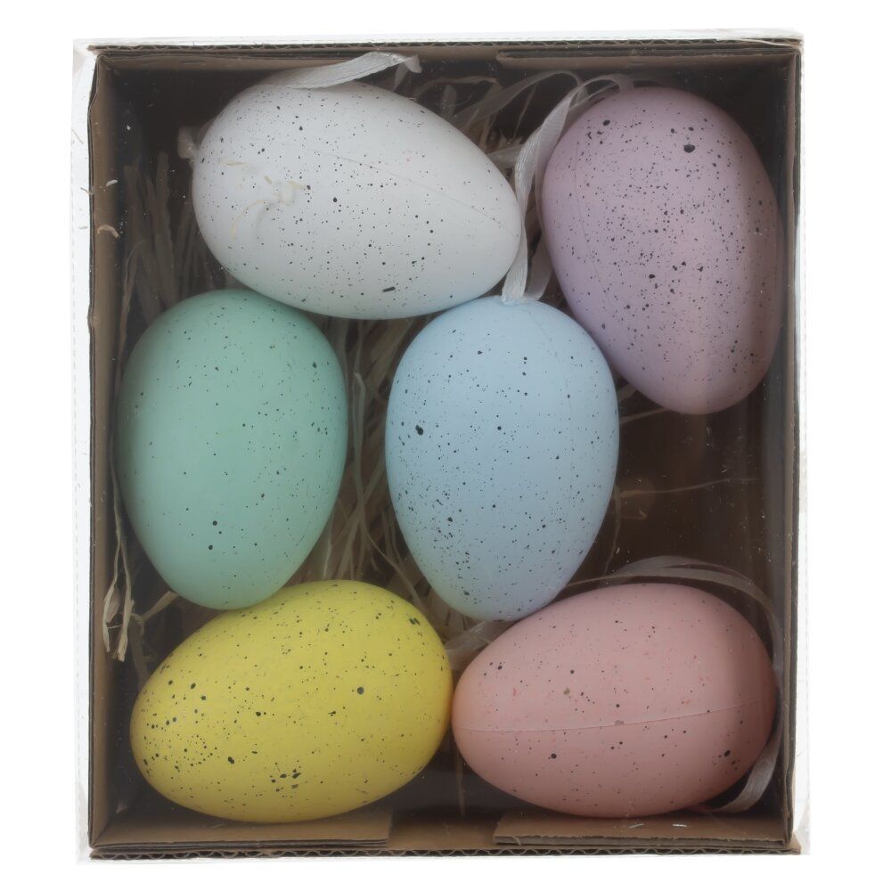 GAEM Набор из 6-ти изделий декоративных подвесных "Яйцо", L14 W12 H5 см