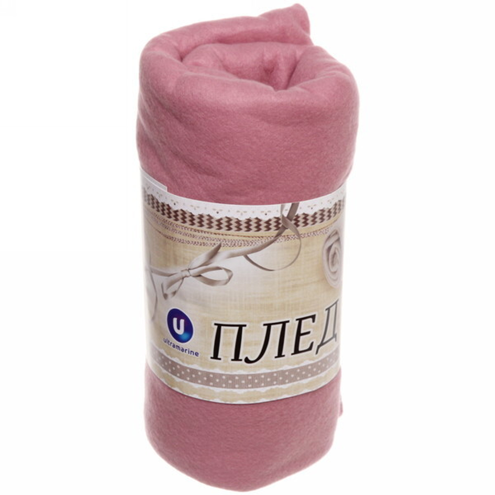 Плед 150*200см «Уют» цвет розовый, микрофлис Ультрамарин