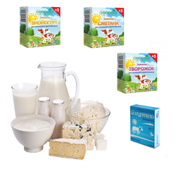 Йогурты, сметана, кефир, хлеб