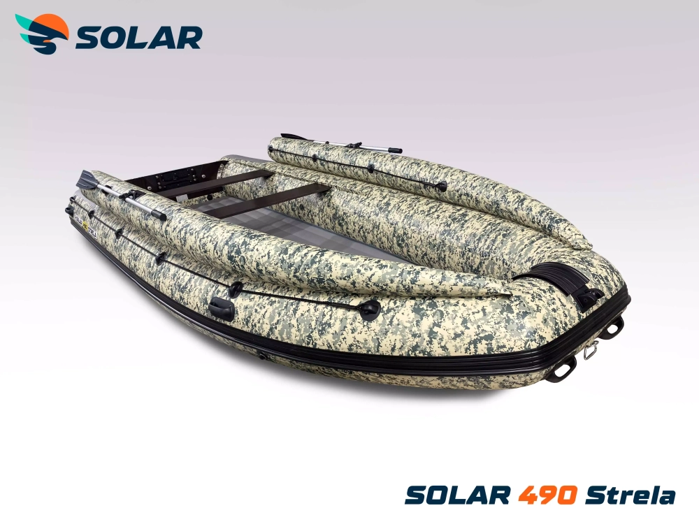 Лодка надувная моторная solar-490 strela jet tunnel с фальшбортом