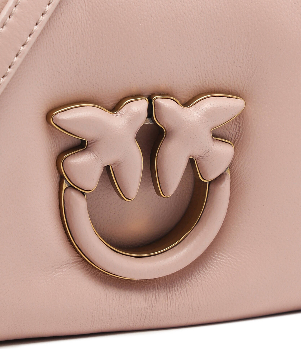 Кожаная сумка через плечо LOVE CLICK PUFF BABY SHEEP NAP Pinko - пудро-розовый(101584 A10F)