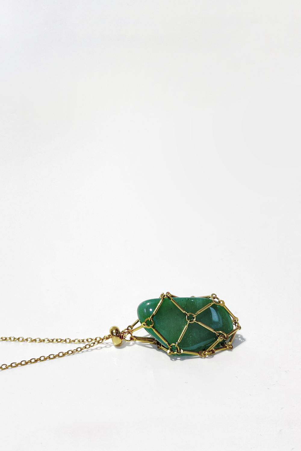 Авоська-подвеска для кристаллов золотистая L