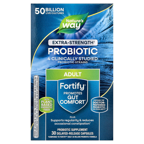 Nature's Way, Fortify®, пробиотик, для взрослых, 50 млрд, 30 капсул с отсроченным высвобождением