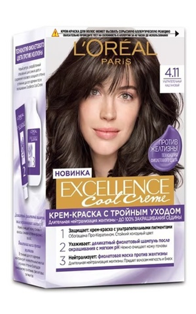 L'OREAL Excellence 4.11 Ультрапепельный Каштановый
