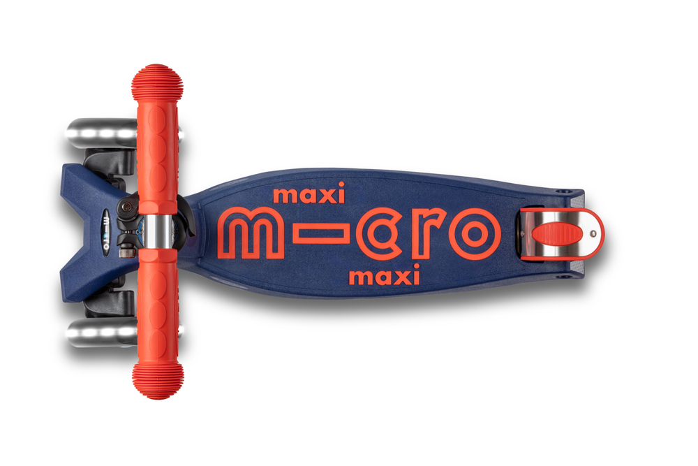 Самокат Maxi Micro Deluxe LED складной синий/красный