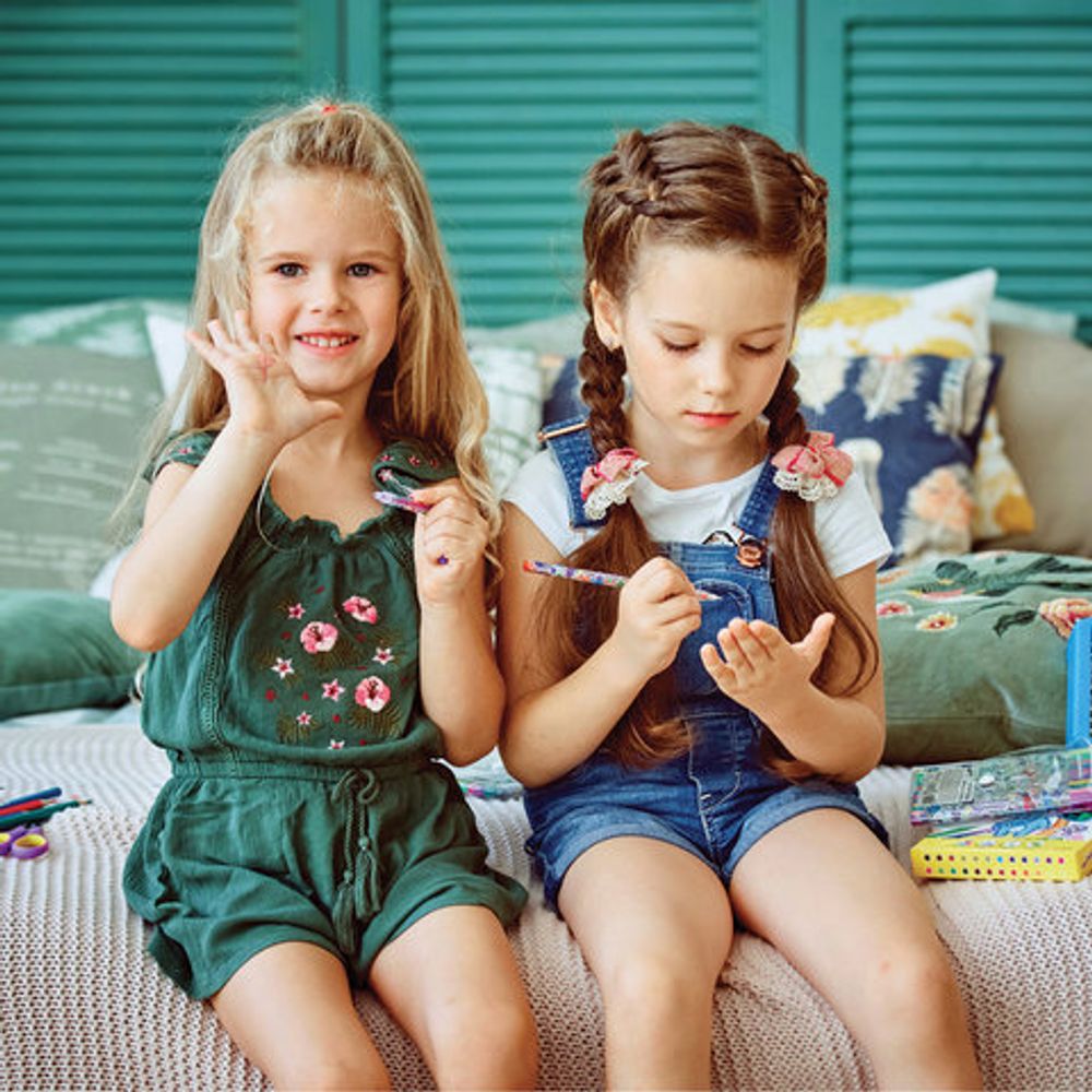 Ручки гелевые ЮНЛАНДИЯ, НАБОР 6 ЦВЕТОВ, корпус с печатью, узел 0,5 мм, линия письма 0,35 мм, 142799