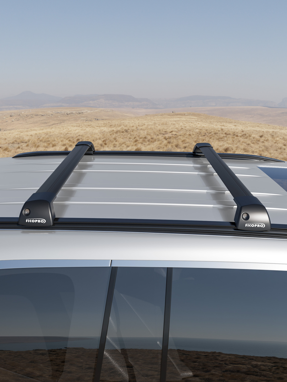 Багажник на рейлинги для BMW X1 (F48) 2015-2022(узкий рейлинг) M43-2001B ,черный