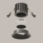 Встраиваемый светодиодный светильник Maytoni Round DL058-12W3K-B