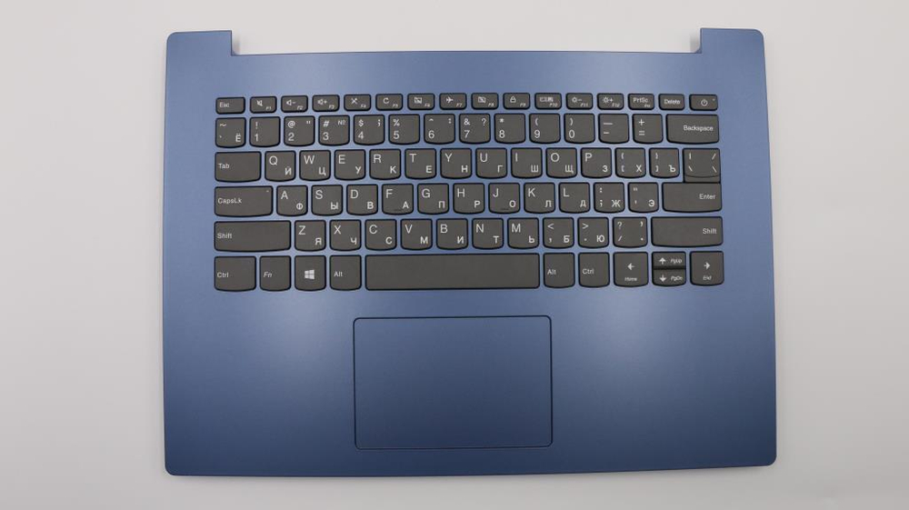 Верхняя панель с клавиатурой (топкейс) для ноутбука Lenovo ideapad 330-14IGM/330-14IKB раскладка - русская, без подсветки, синий, с тачпадом и динамиками (5CB0R13834), оригинал