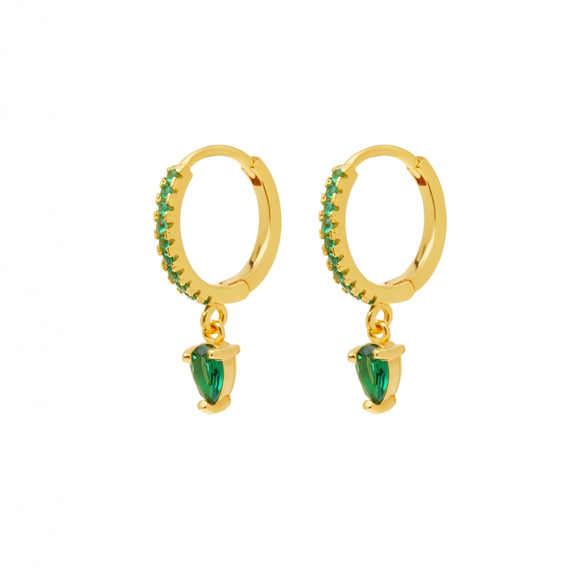 Серьги Золотая Зелень