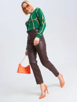 Свитер женский с принтом зеленый