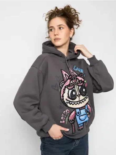 Толстовка утепленная с капюшоном