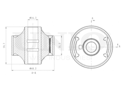 Сайлентблок задний переднего нижнего рычага UNIO RMP-20462